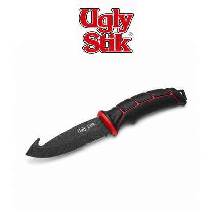 Ugly Stik Gut Hook Bait Knife (Black/Red)
