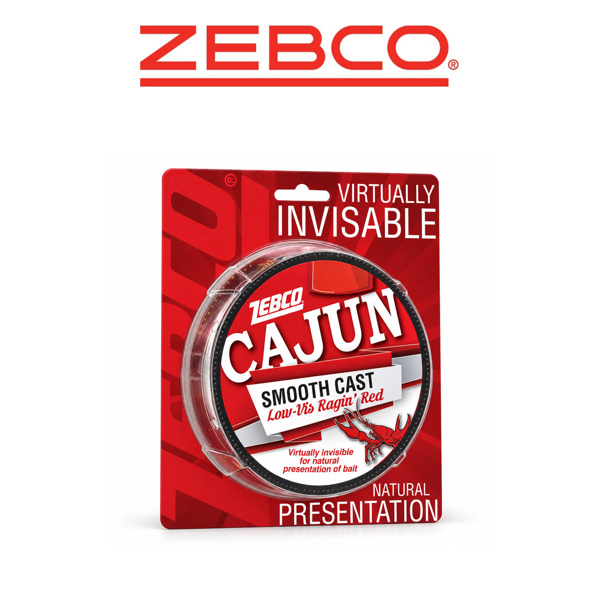 Zebco Cajun Low-Vis Red 4 lb Fishing Line – 330 Yards