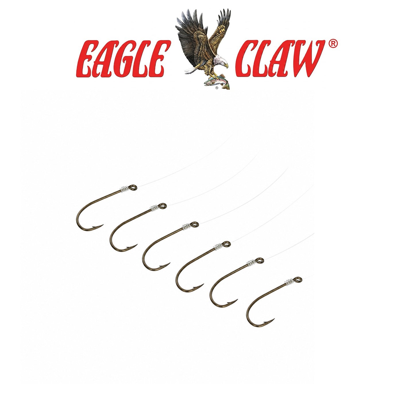 Eagle Claw Bronze Ringed Eye Fishing Hooks