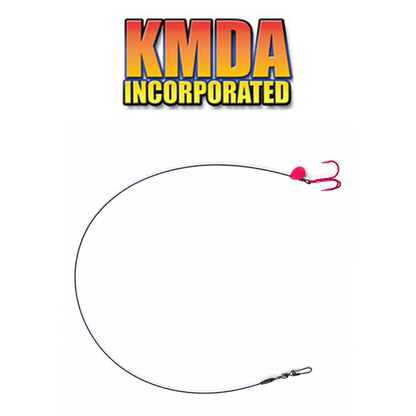 Tip-Up Leader Treble Hook Rig – Ice Fishing Bait Rig for Pike, Walleye & Game Fish