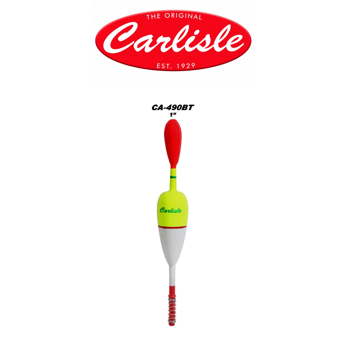 Carlisle Big Top Spring Fishing Float – Durable Plastic Bobber with Metal Spring