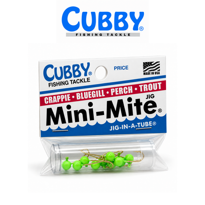 Cubby Round Jig in a Tube – 10-Piece Fishing Jig Set for Panfish, Crappie &amp; Ice Fishing