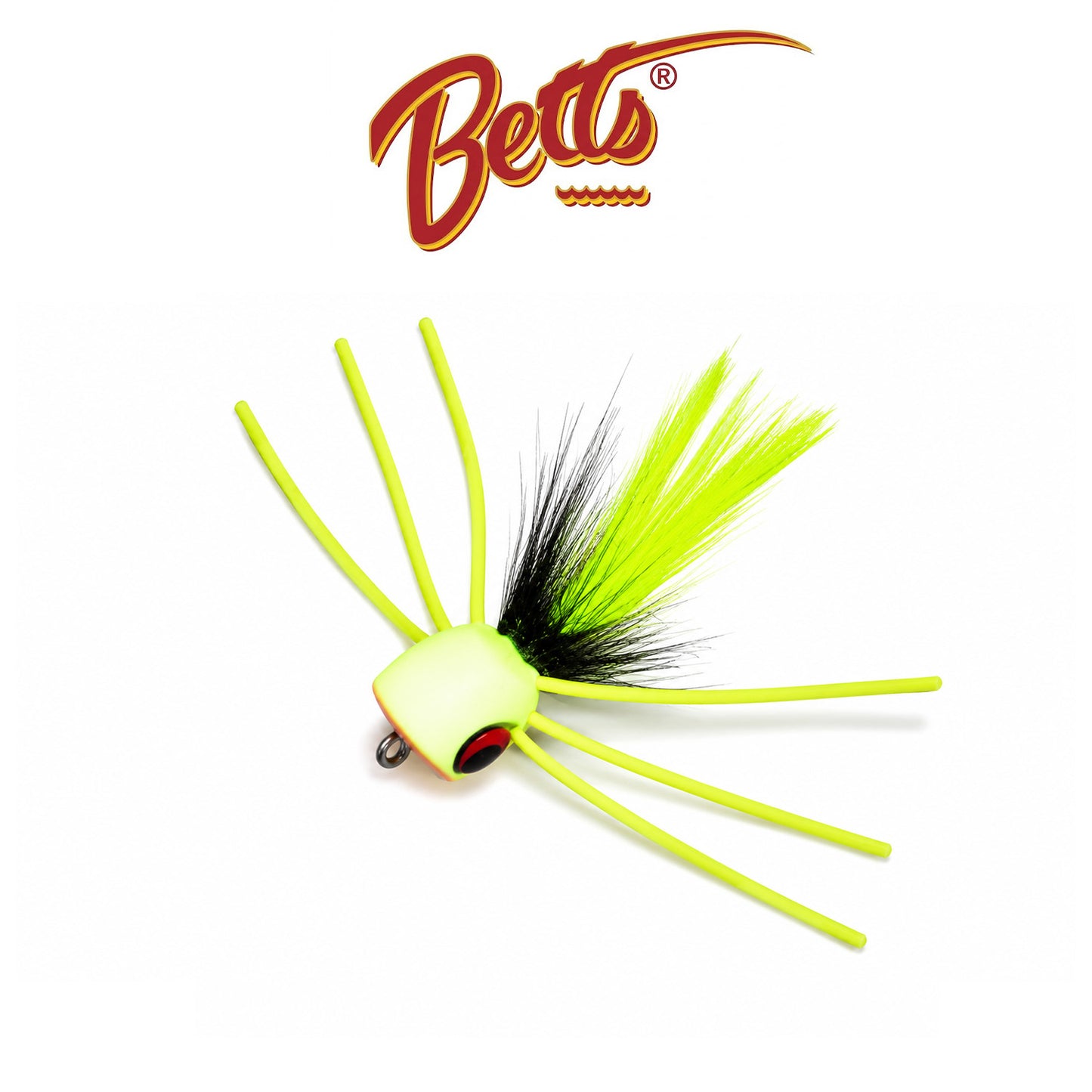 Betts Pop Hop Lumiglow Fly Fishing Popper Sizes 10 and  12 – White, Chartreuse and Glow