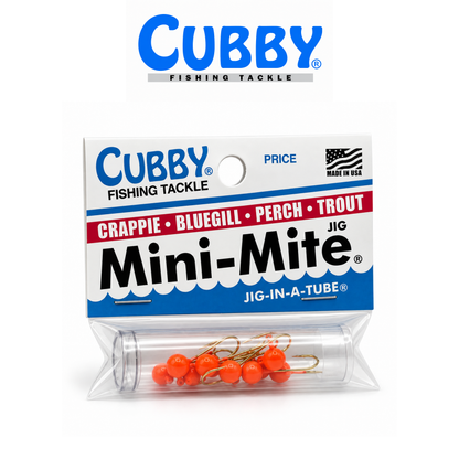 Cubby Round Jig in a Tube – 10-Piece Fishing Jig Set for Panfish, Crappie &amp; Ice Fishing