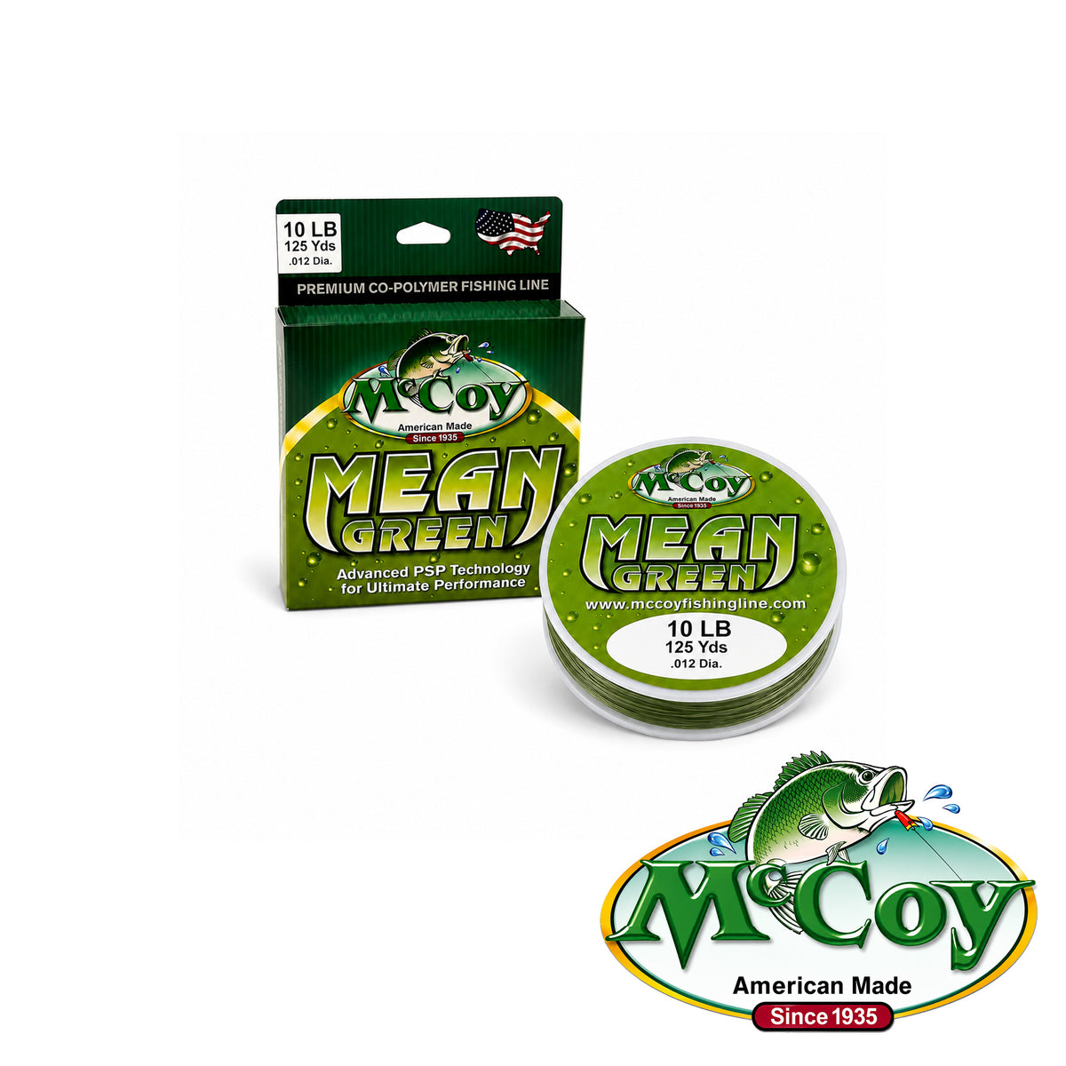 McCoy Mean Green Co-Polymer Fishing Line