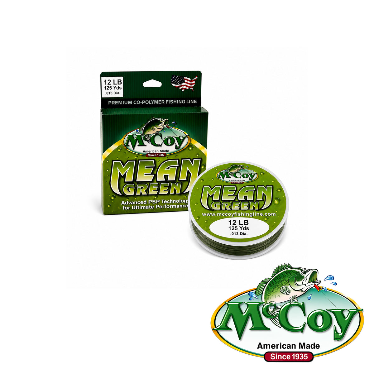 McCoy Mean Green Co-Polymer Fishing Line