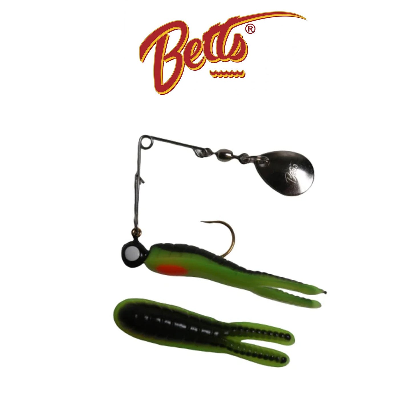 Betts Spin Split Tail Lure 12/Card – Multiple Colors, Assorted Sizes