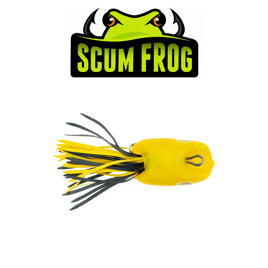 Scum Frog Fishing Popper Lure Bait with Treble Hooks