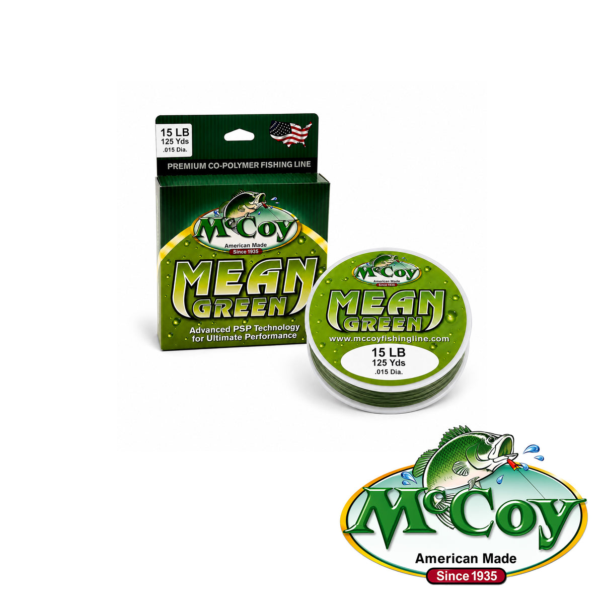 McCoy Mean Green Co-Polymer Fishing Line