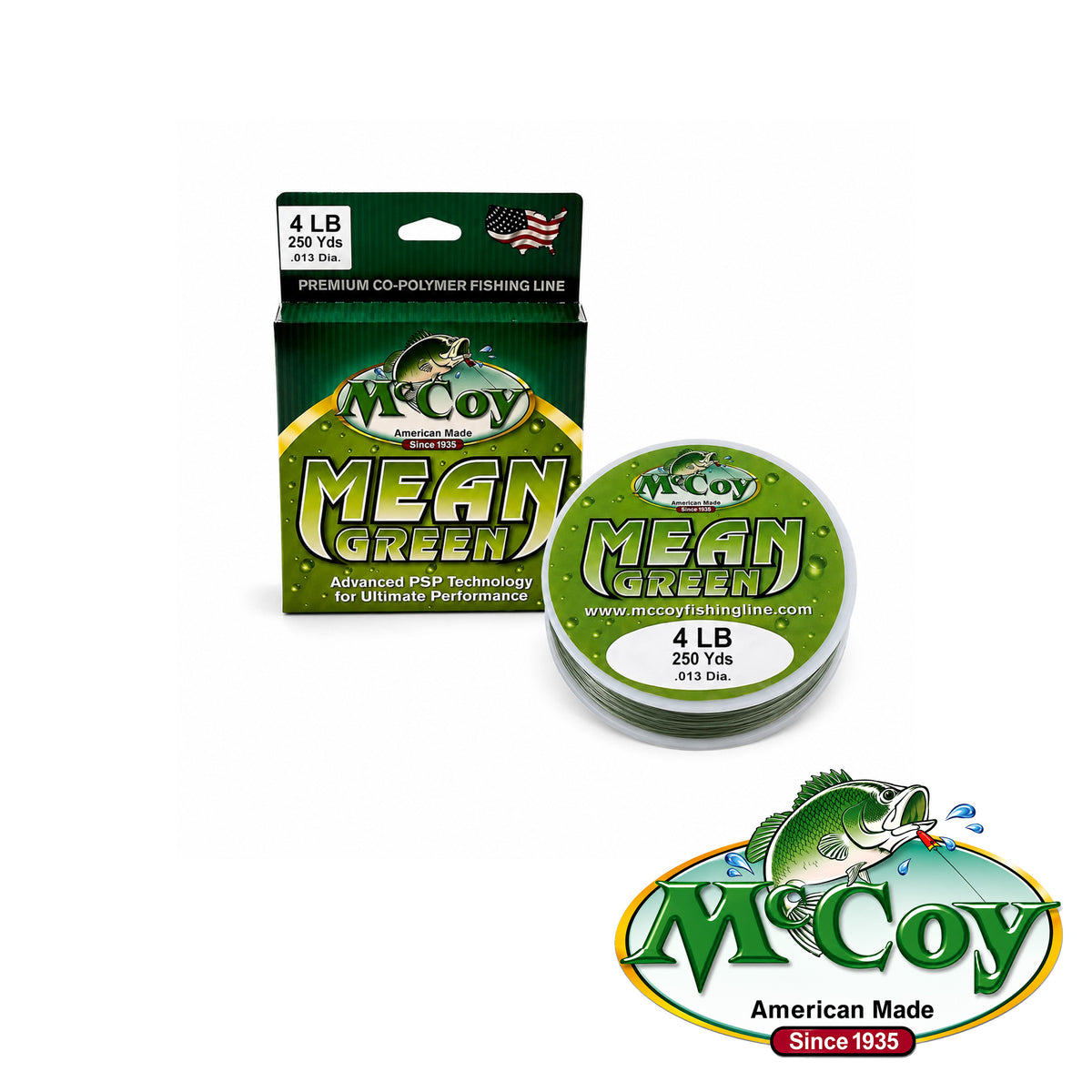 McCoy Mean Green Co-Polymer Fishing Line