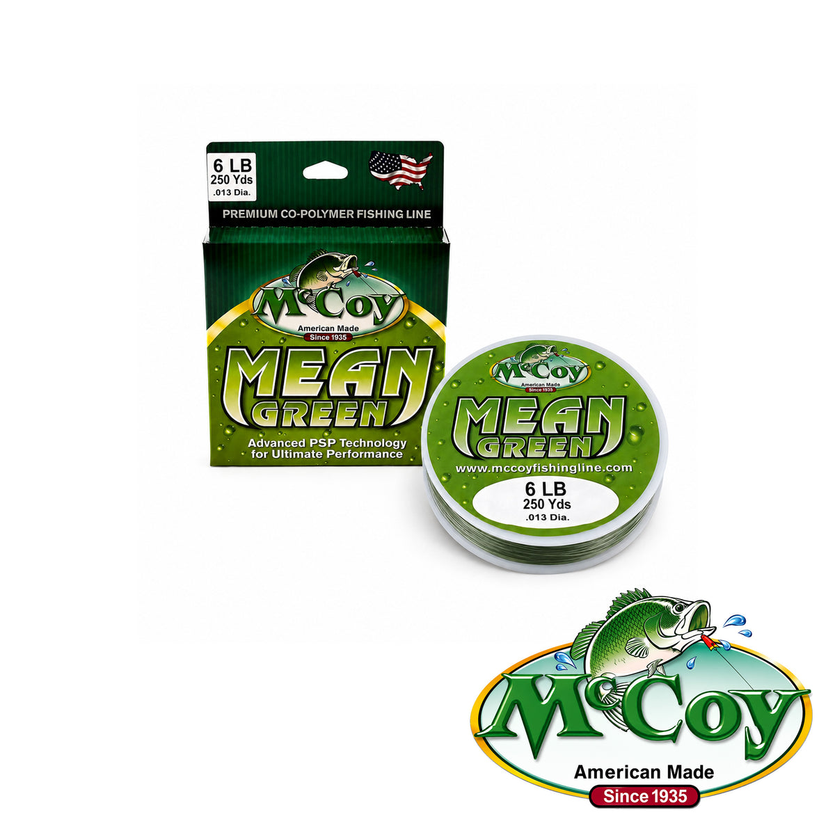 McCoy Mean Green Co-Polymer Fishing Line