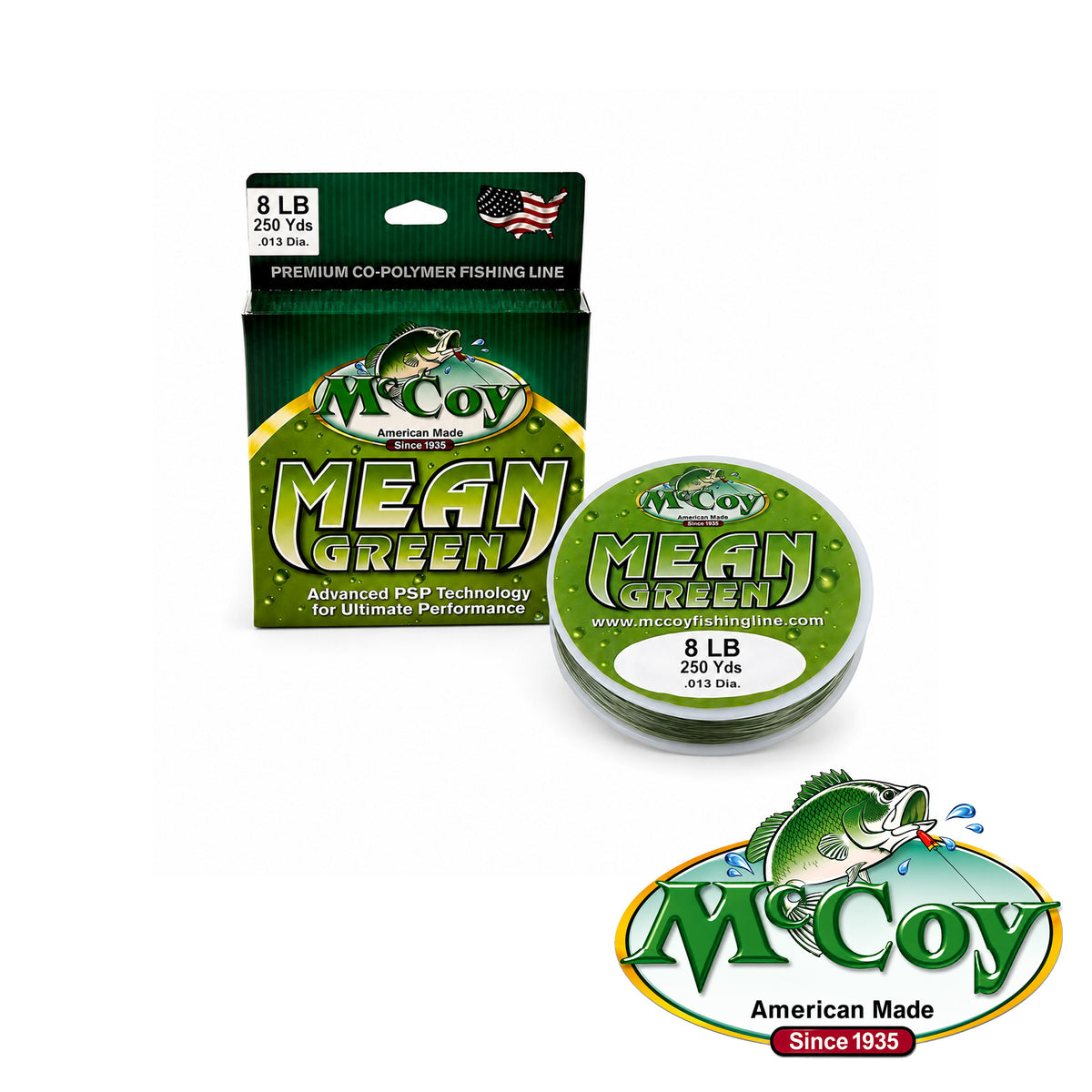 McCoy Mean Green Co-Polymer Fishing Line