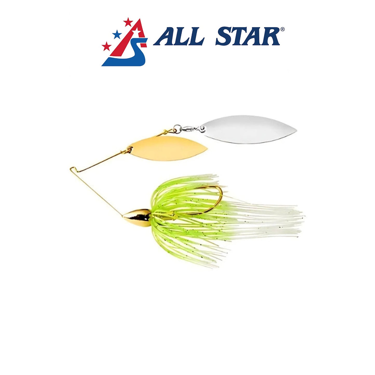 All Star Double Willow Spinner Bait 1/2 oz & 3/8 oz