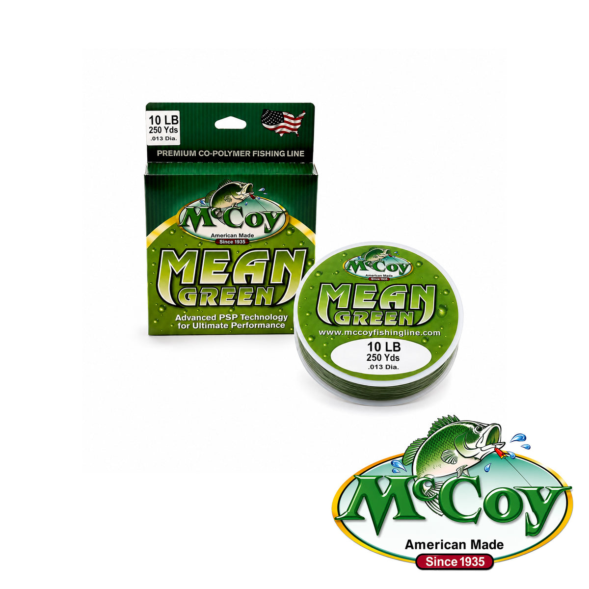McCoy Mean Green Co-Polymer Fishing Line
