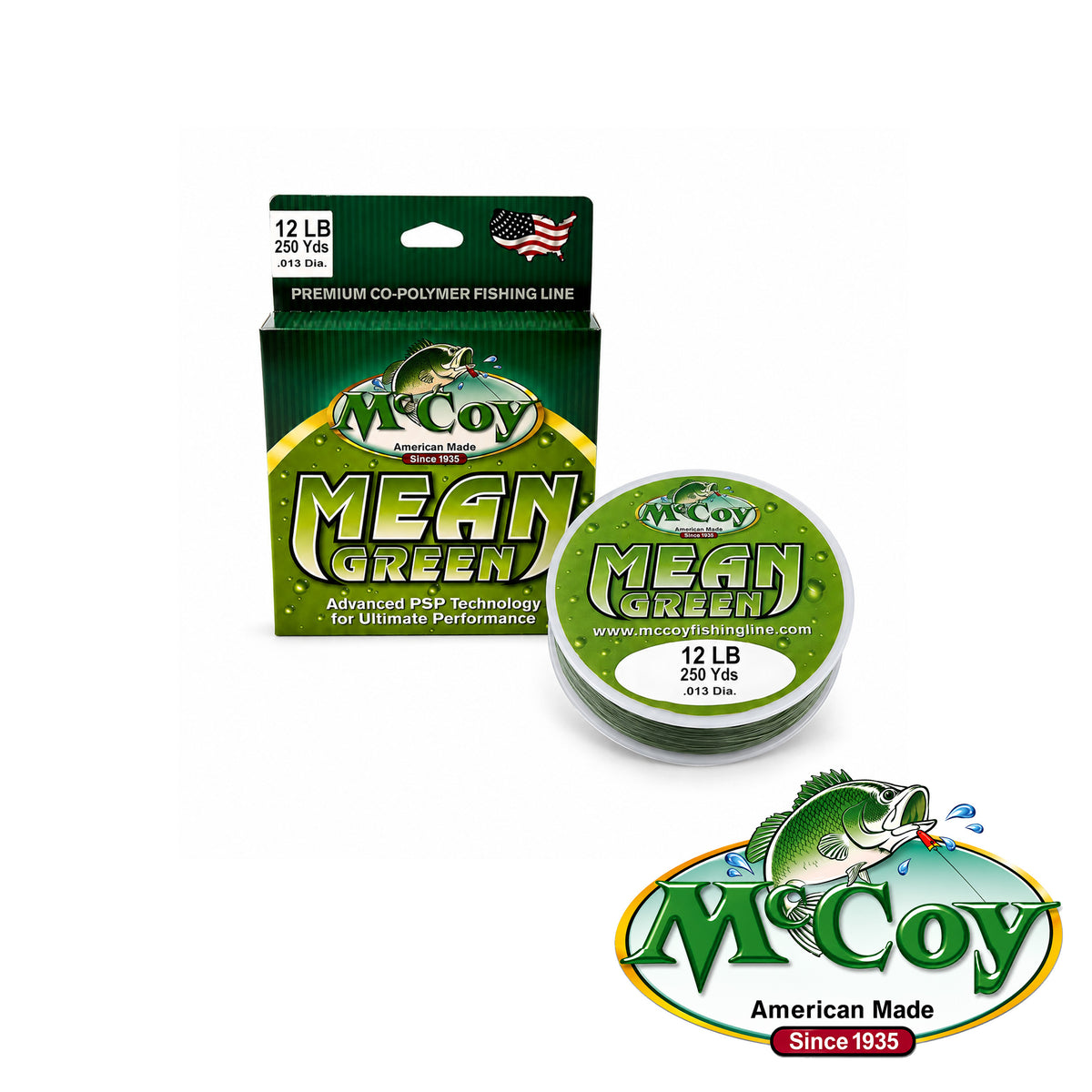 McCoy Mean Green Co-Polymer Fishing Line