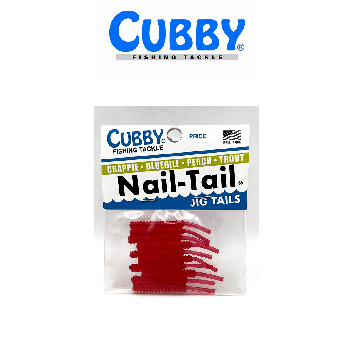 Cubby Nail Tails 1 3/4" Soft Plastic Fishing Bait 10 Pack