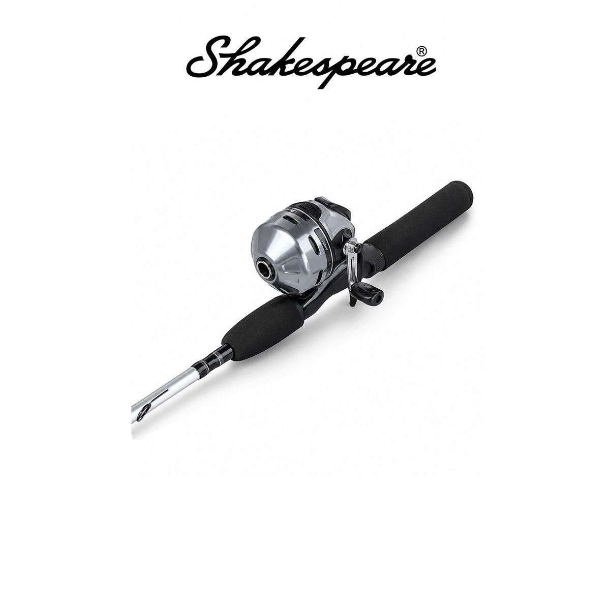 Shakespeare Synergy® Steel Spincast Combo – Steel, Right Hand, Size 10, 2pc Medium, 6' Length, 4.1:1 Gear Ratio, 6-12 lb Line Rating