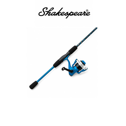 Shakespeare Amphibian™ Blue Spinning Combo 5'6" 2-Piece Medium Right Hand 30 Size Reel 5.2:1 Gear Ratio 6-12 lb Line Rating