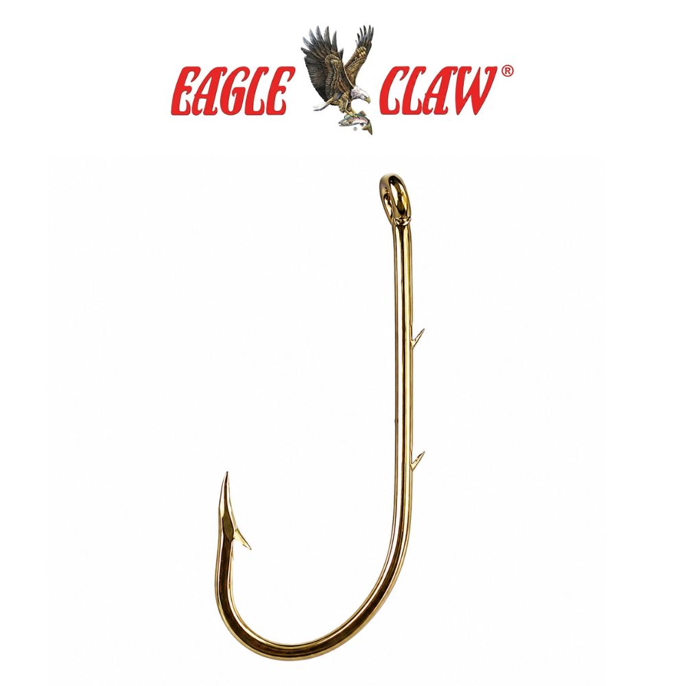 Eagle Claw Baitholder 2-Slice Offset Fishing Hooks 100 Pack