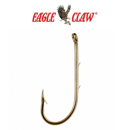 Eagle Claw Baitholder 2-Slice Offset Fishing Hooks 100 Pack