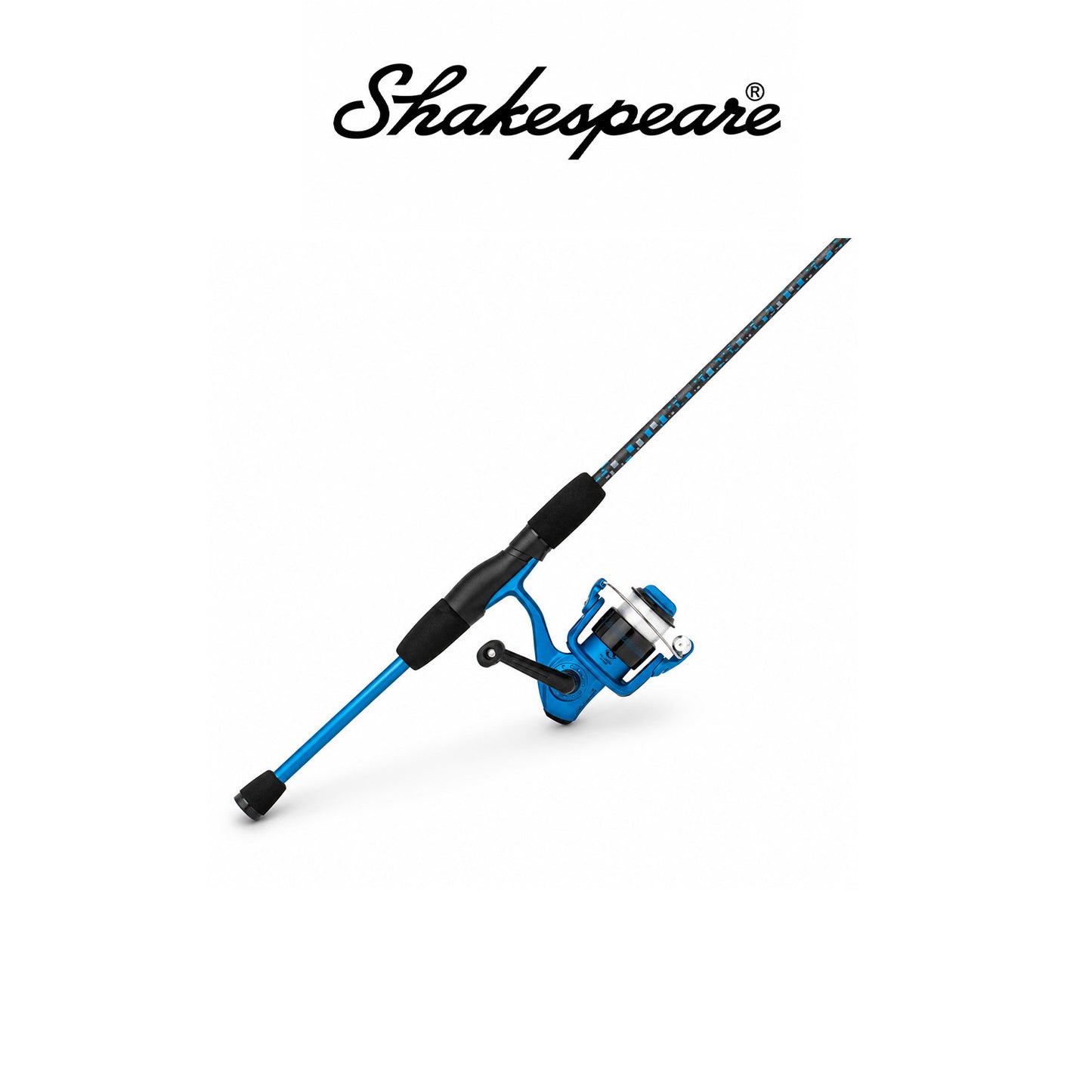 Shakespeare Amphibian™ Blue Spinning Combo 5'6" 2-Piece Medium Right Hand 30 Size Reel 5.2:1 Gear Ratio 6-12 lb Line Rating