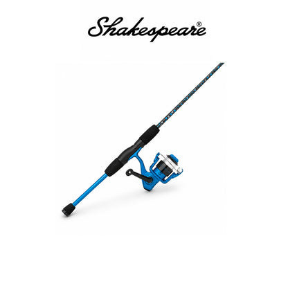 Shakespeare Amphibian™ Blue Spinning Combo 5'6" 2-Piece Medium Right Hand 30 Size Reel 5.2:1 Gear Ratio 6-12 lb Line Rating