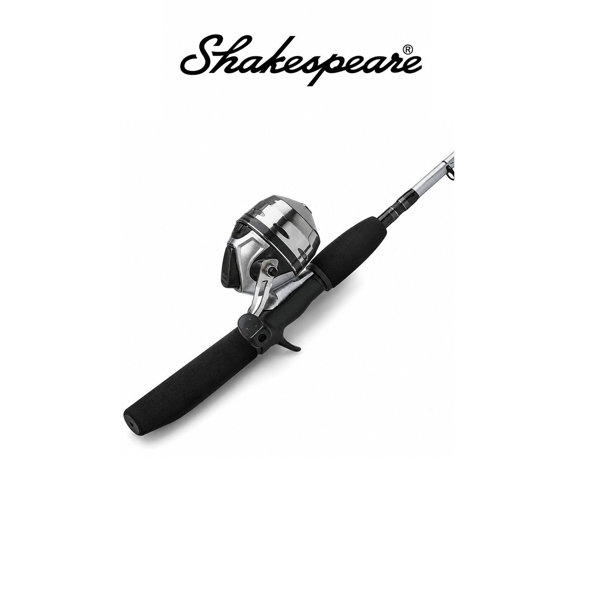Shakespeare Synergy® Steel Spincast Combo – Steel, Right Hand, Size 10, 2pc Medium, 6' Length, 4.1:1 Gear Ratio, 6-12 lb Line Rating