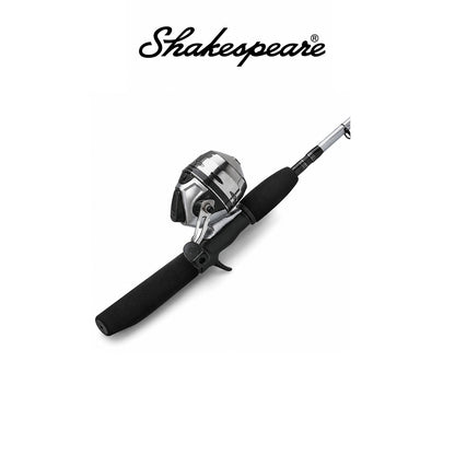 Shakespeare Synergy® Steel Spincast Combo – Steel, Right Hand, Size 10, 2pc Medium, 6' Length, 4.1:1 Gear Ratio, 6-12 lb Line Rating