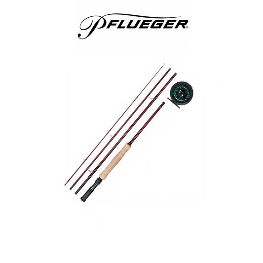 Pflueger PFYKIT Fly Fishing Rod & Reel Kit Multi 8 ft 3-Piece 5WT 1 Pack