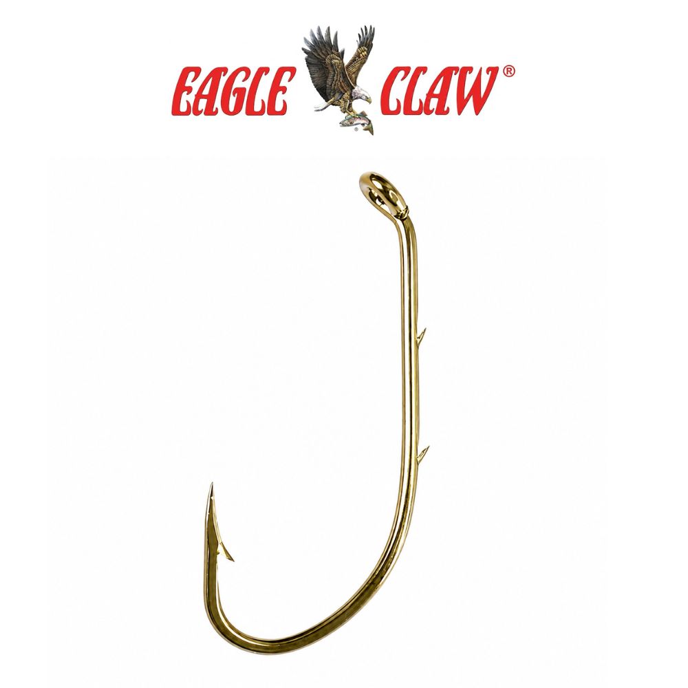 Eagle Claw Baitholder 2-Slice Offset Fishing Hooks 100 Pack