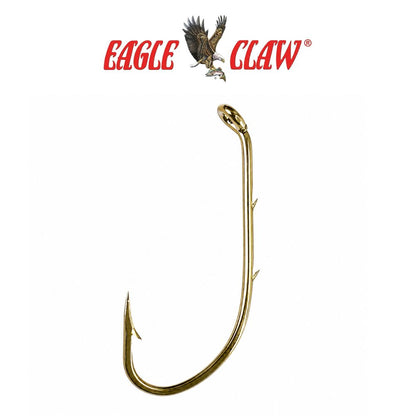 Eagle Claw Baitholder 2-Slice Offset Fishing Hooks 100 Pack