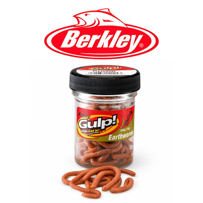 Berkley Gulp Mini Earthworm Soft Scented Bait – Natural Brown