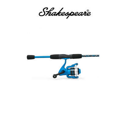 Shakespeare Amphibian™ Blue Spinning Combo 5'6" 2-Piece Medium Right Hand 30 Size Reel 5.2:1 Gear Ratio 6-12 lb Line Rating