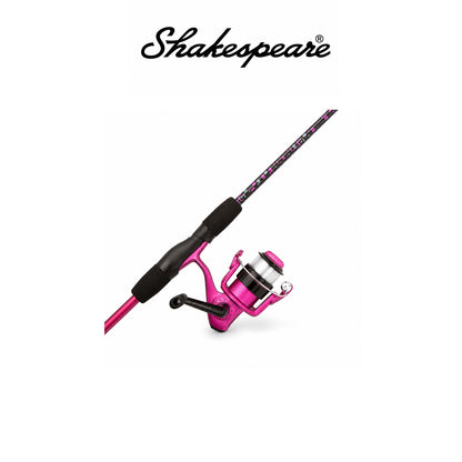 Shakespeare Amphibian™ Spinning Combo Pink Size 30 5'6" 2-Piece Medium 6-12 lb Line Rating