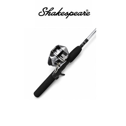 Shakespeare Synergy® Steel Spincast Combo – Steel, Right Hand, Size 10, 2pc Medium, 6' Length, 4.1:1 Gear Ratio, 6-12 lb Line Rating