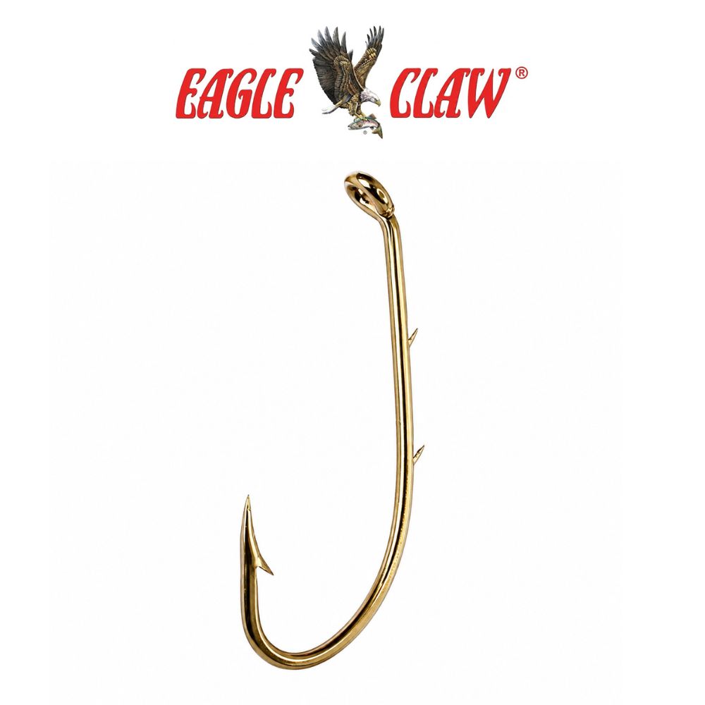 Eagle Claw Baitholder 2-Slice Offset Fishing Hooks 100 Pack