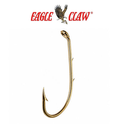 Eagle Claw Baitholder 2-Slice Offset Fishing Hooks 100 Pack