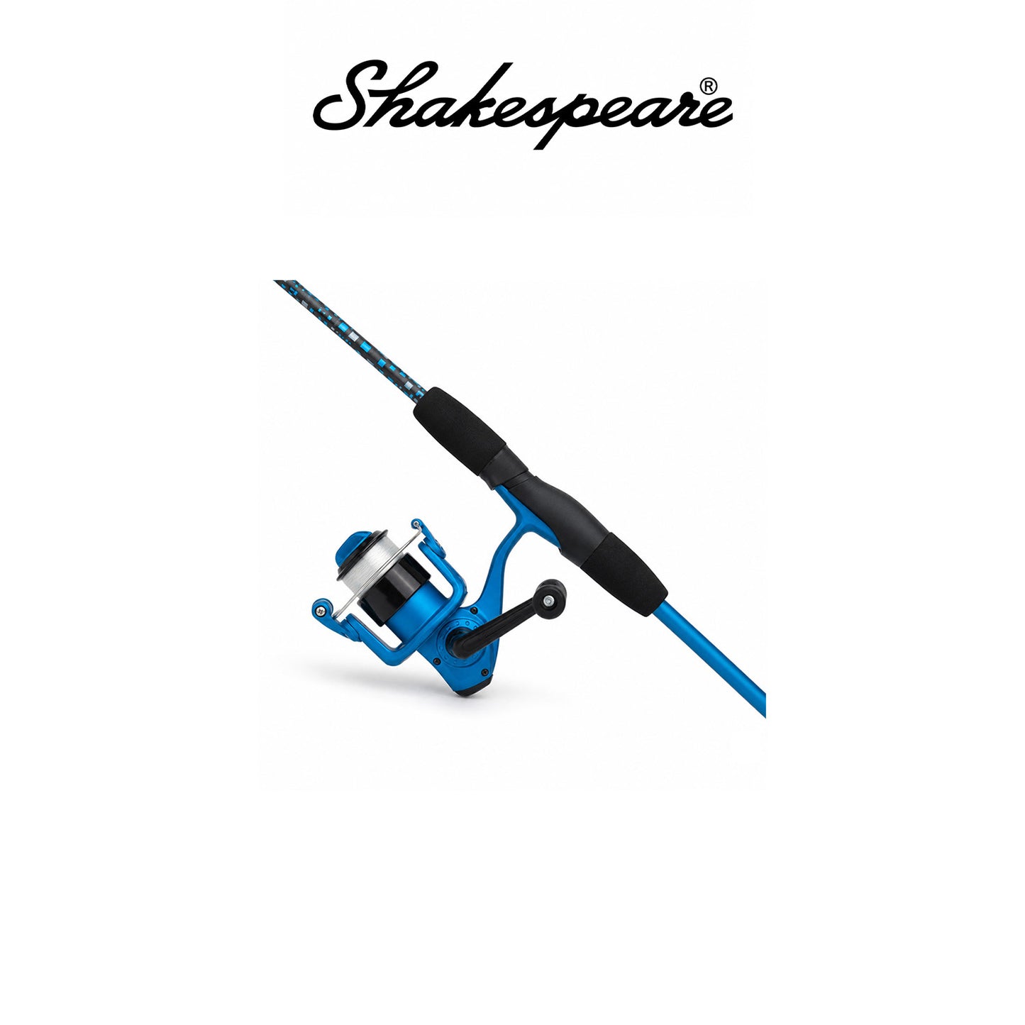 Shakespeare Amphibian™ Blue Spinning Combo 5'6" 2-Piece Medium Right Hand 30 Size Reel 5.2:1 Gear Ratio 6-12 lb Line Rating