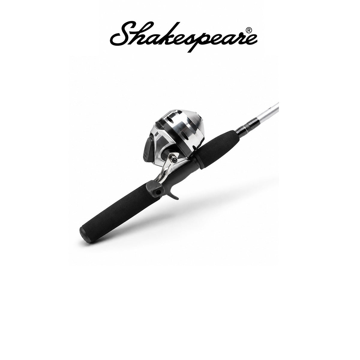 Shakespeare Synergy® Steel Spincast Combo – Steel, Right Hand, Size 10, 2pc Medium, 6' Length, 4.1:1 Gear Ratio, 6-12 lb Line Rating