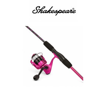 Shakespeare Amphibian™ Spinning Combo Pink Size 30 5'6" 2-Piece Medium 6-12 lb Line Rating