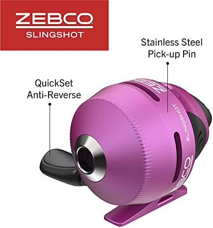 Zebco Slingshot Purple Spinning Combo, 202/562ML Rod & Reel