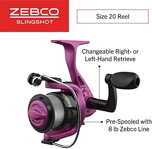 Zebco Slingshot Spinning Combo – Purple Fishing Rod and Reel Set