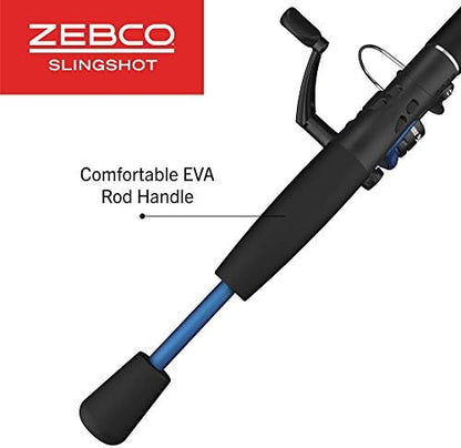 Zebco Slingshot Spinning Combo – Blue, Pre-spooled with 8lb Line