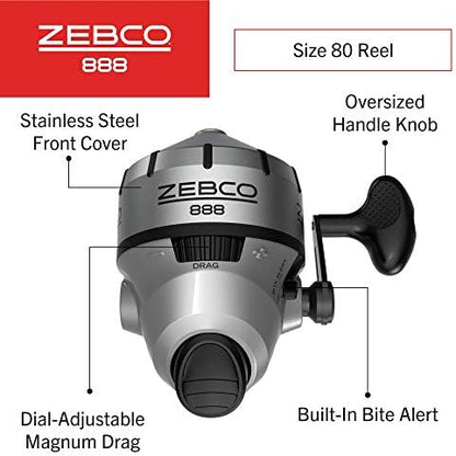 Zebco 888 SC Fishing Reel - Heavy Duty Spincast