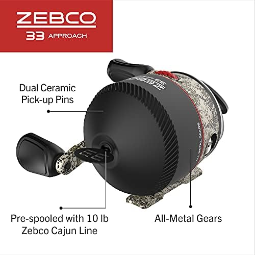 Zebco 33 Camo Spincast Reel and Fishing Rod Combo, 6ft 2-Piece Medium Action