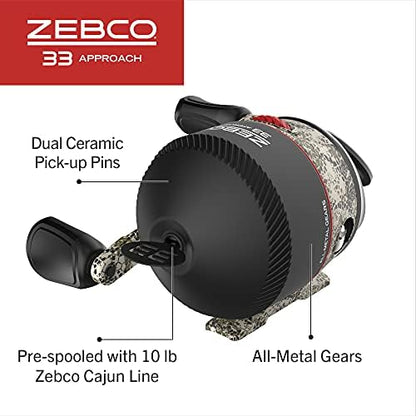 Zebco 33 Camo Spincast Reel and Fishing Rod Combo, 6ft 2-Piece Medium Action