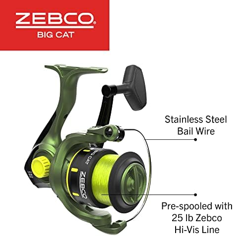 Zebco Big Cat Fishing Rod and Reel Combo – Heavy-Duty Catfish Spinning Outfit