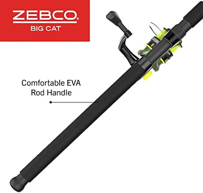Zebco Big Cat Fishing Rod and Reel Combo – Heavy-Duty Catfish Spinning Outfit