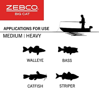 Zebco Big Cat Fishing Rod and Reel Combo – Heavy-Duty Catfish Spinning Outfit
