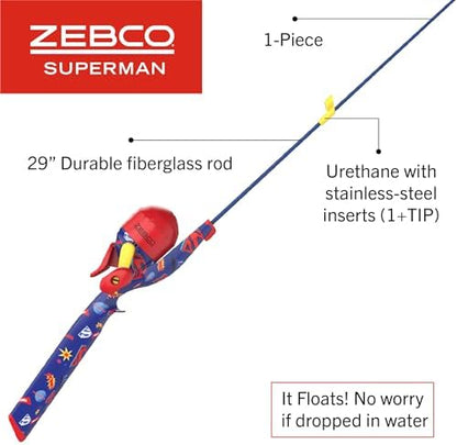 Zebco Superman 29” Floating Spinning Combo – 6lb Line